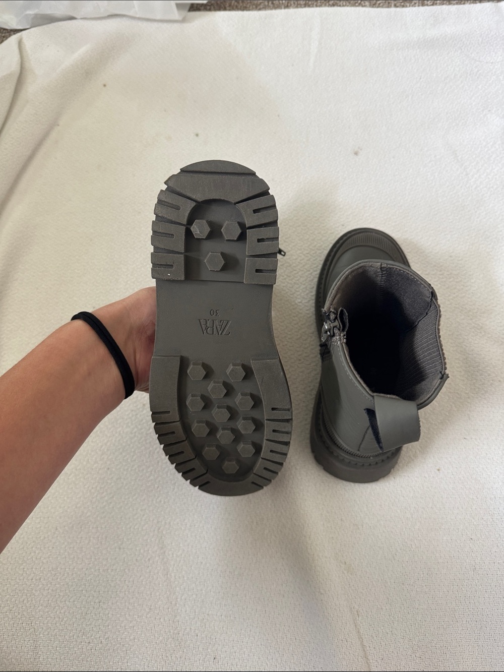 Zara Kids Dark Gray Pull-On Chelsea Boots - Picture 7 of 8